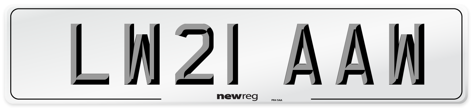 LW21 AAW Number Plate from New Reg